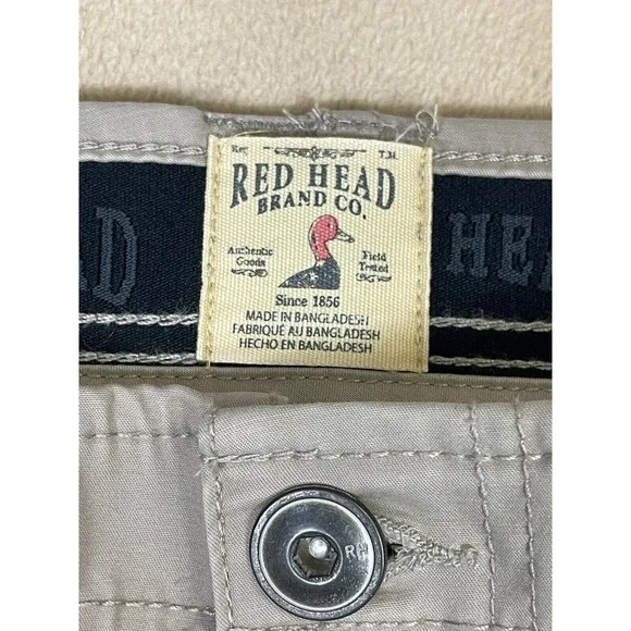 Red Head Pants Adult 40x34 Tan Chino Mid Rise Straight Leg Casual Mens